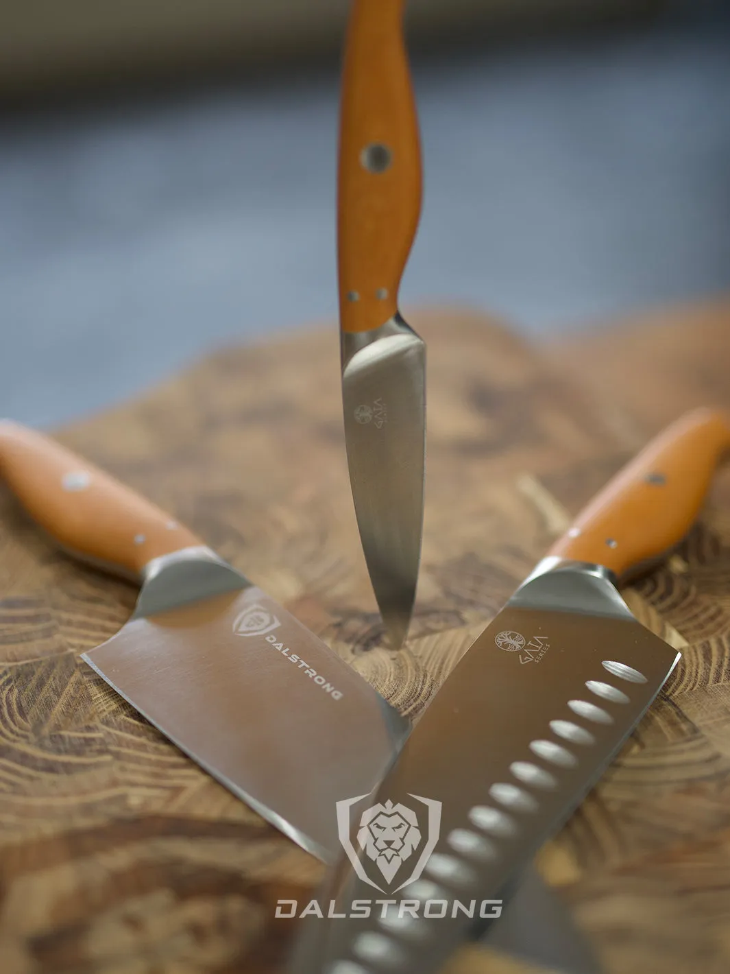 3-Piece Knife Set | Chef - Santoku - Paring | Sustainable and Earth-friendly Material | Gaia Series | Dalstrong ©