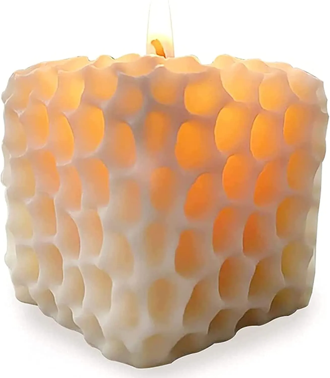 3D Square Honeycomb Shape Candle Molds Scented Candle Making Silicone Mold