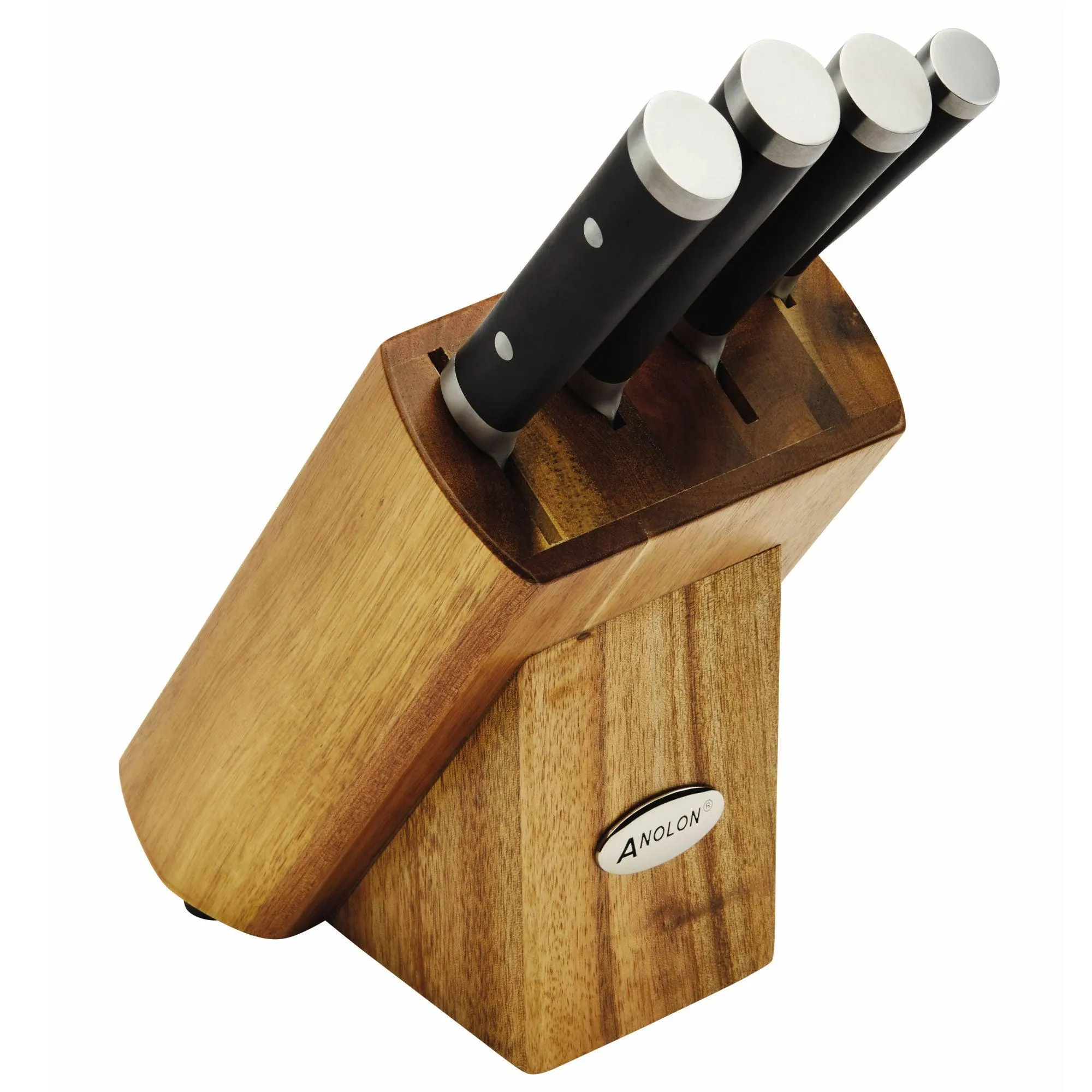 5-Piece Imperion Damascus Knife Block Set