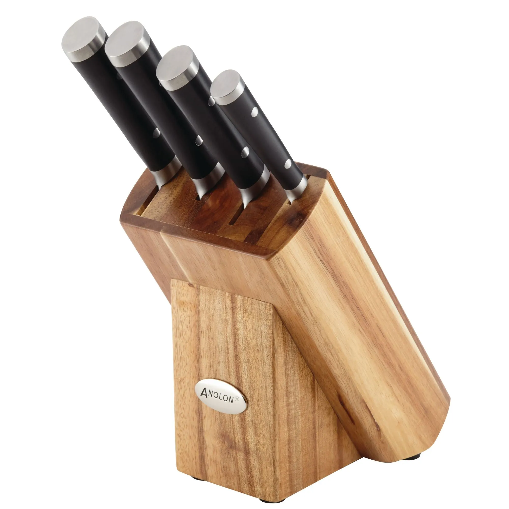 5-Piece Imperion Damascus Knife Block Set