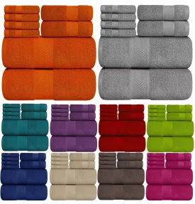 8 Pcs Towel Bale Set 100% Egyptian Cotton Face, Hand Towel, Big Bath Towel 600GSM