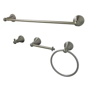 American Classic BAHK192478SN 4-Piece 18-Inch Towel Bar Bathroom Accessory Set, Brushed Nickel