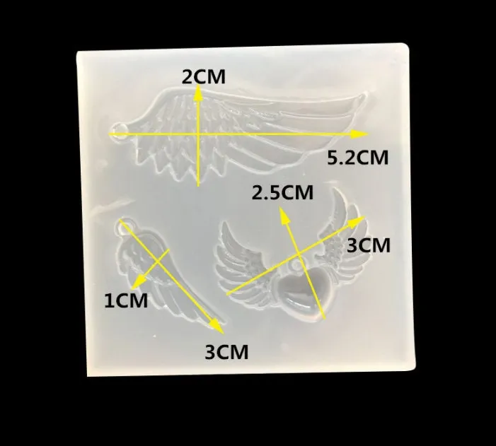 Angel Wing Moulds, Wings Resin Silicone Mold, Angel Wing Heart Mold, Feather Wings, DIY Home Table Decoration, Fondant Gum Paste Chocolate