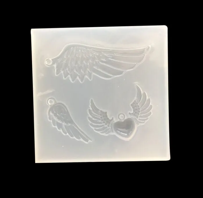 Angel Wing Moulds, Wings Resin Silicone Mold, Angel Wing Heart Mold, Feather Wings, DIY Home Table Decoration, Fondant Gum Paste Chocolate