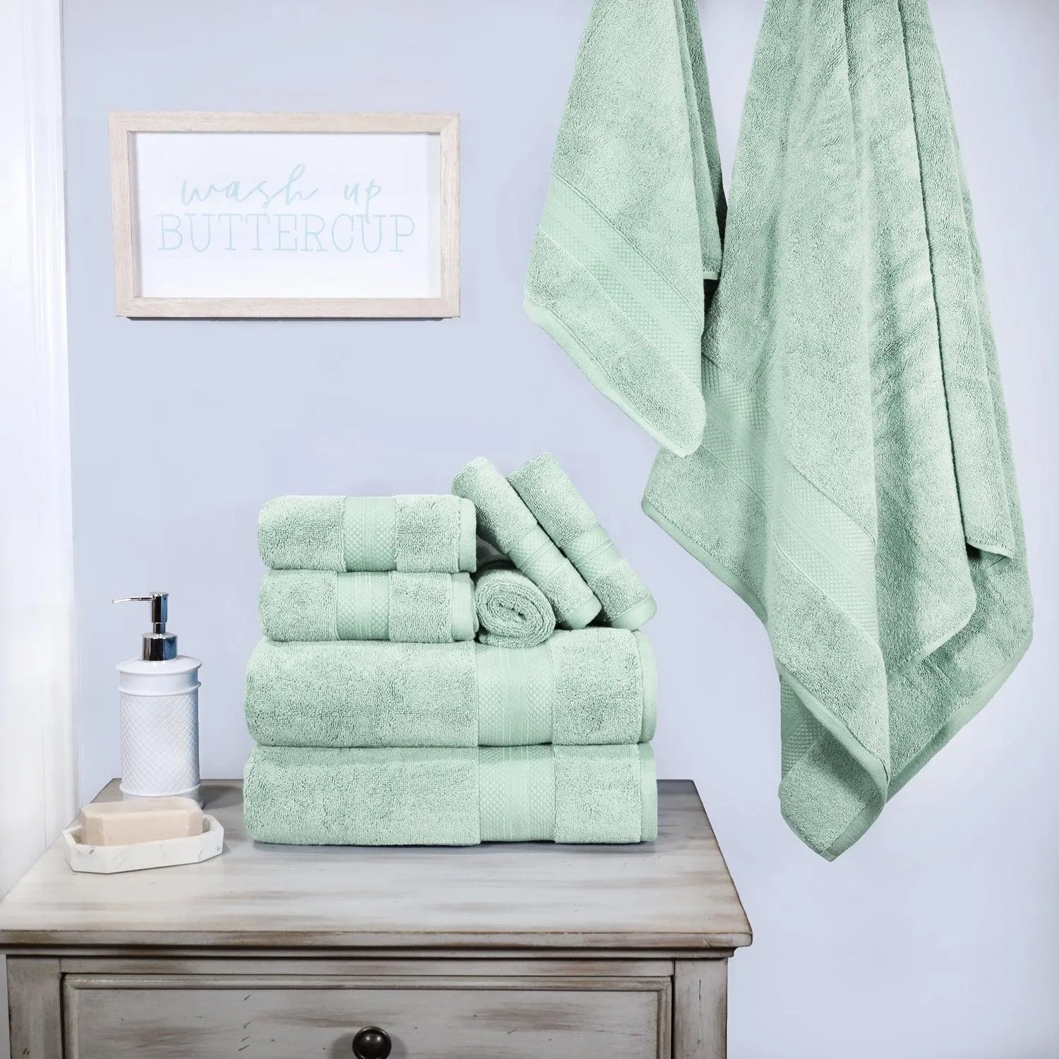 Aria Turkish Cotton Super Absorbent Assorted Towel Set Collection