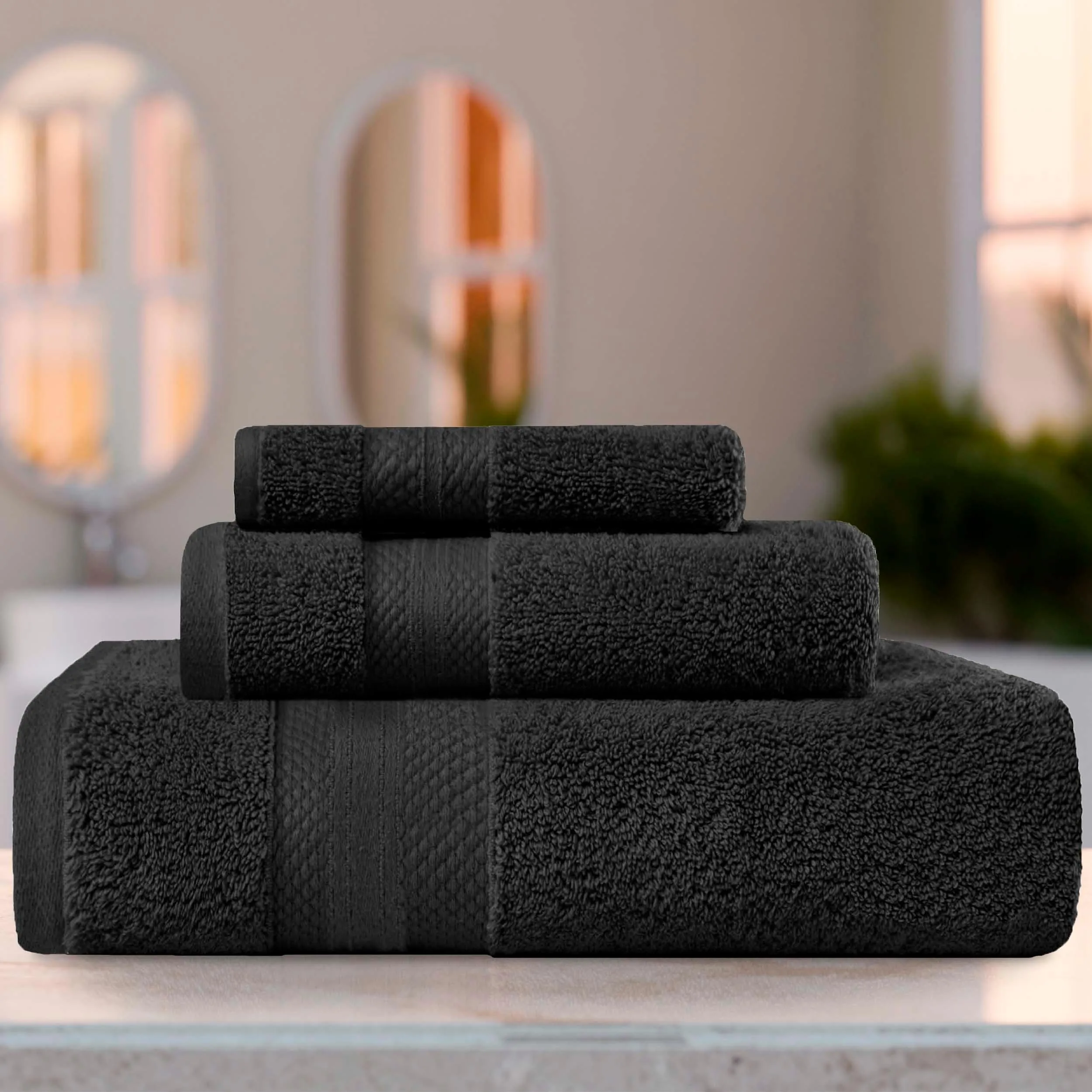 Aria Turkish Cotton Super Absorbent Assorted Towel Set Collection