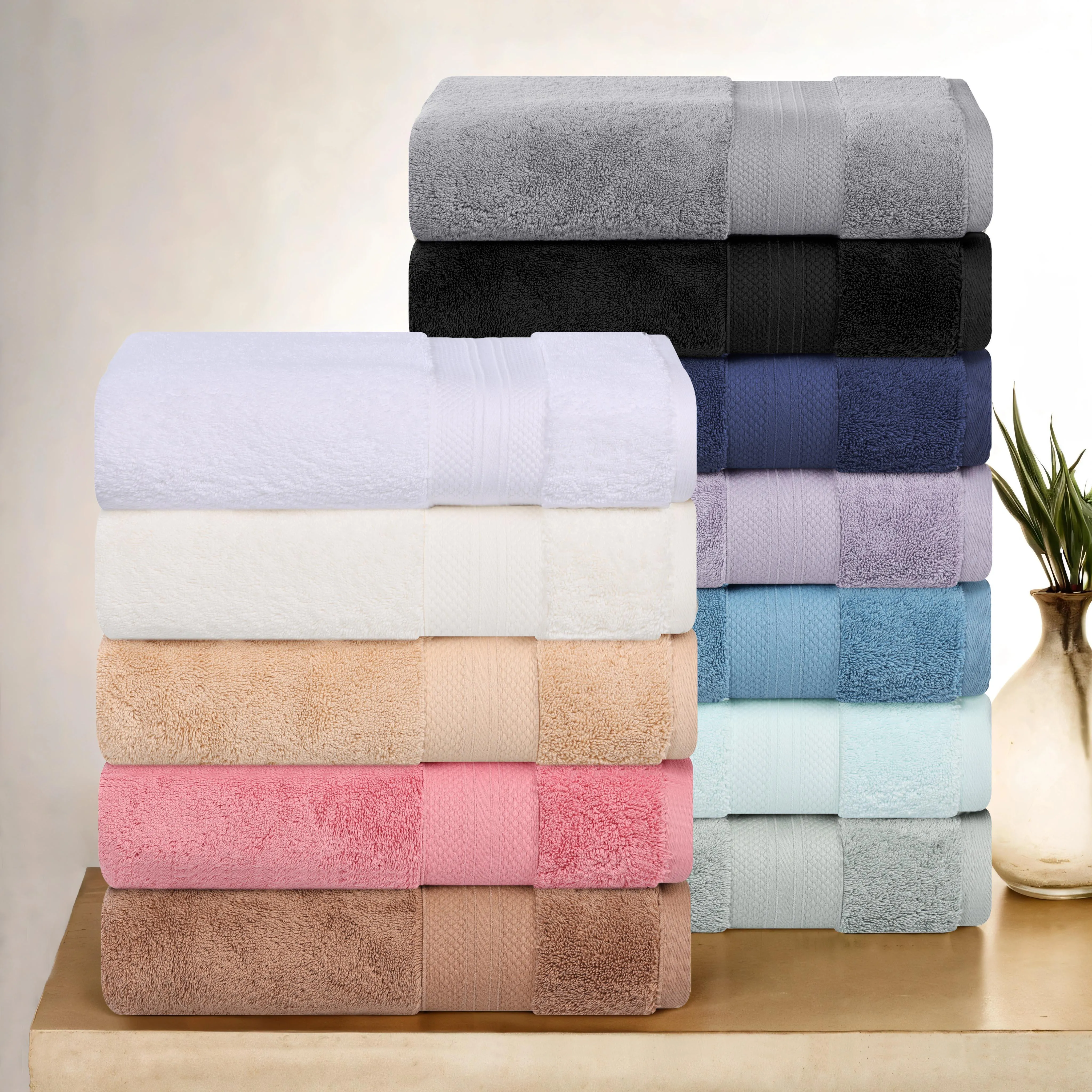 Aria Turkish Cotton Super Absorbent Assorted Towel Set Collection