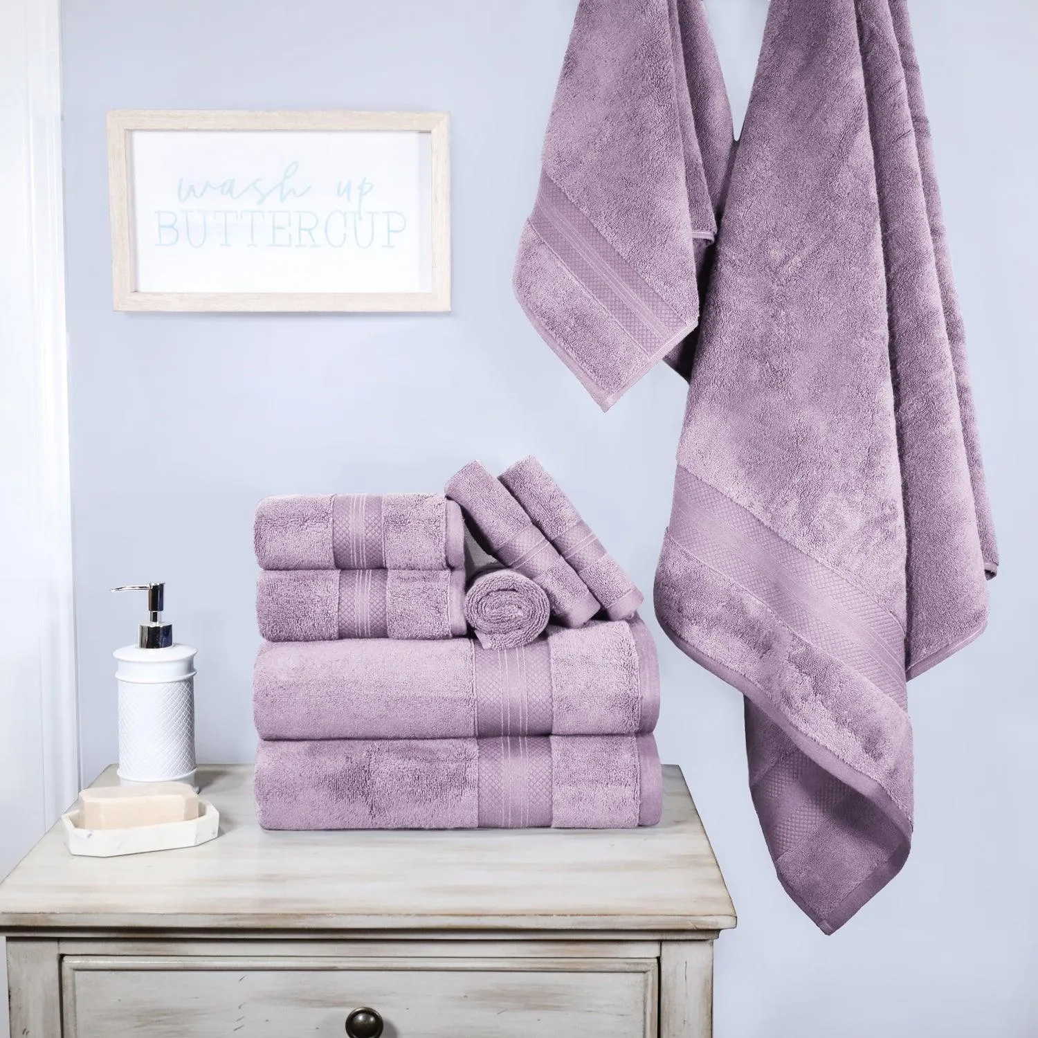 Aria Turkish Cotton Super Absorbent Assorted Towel Set Collection