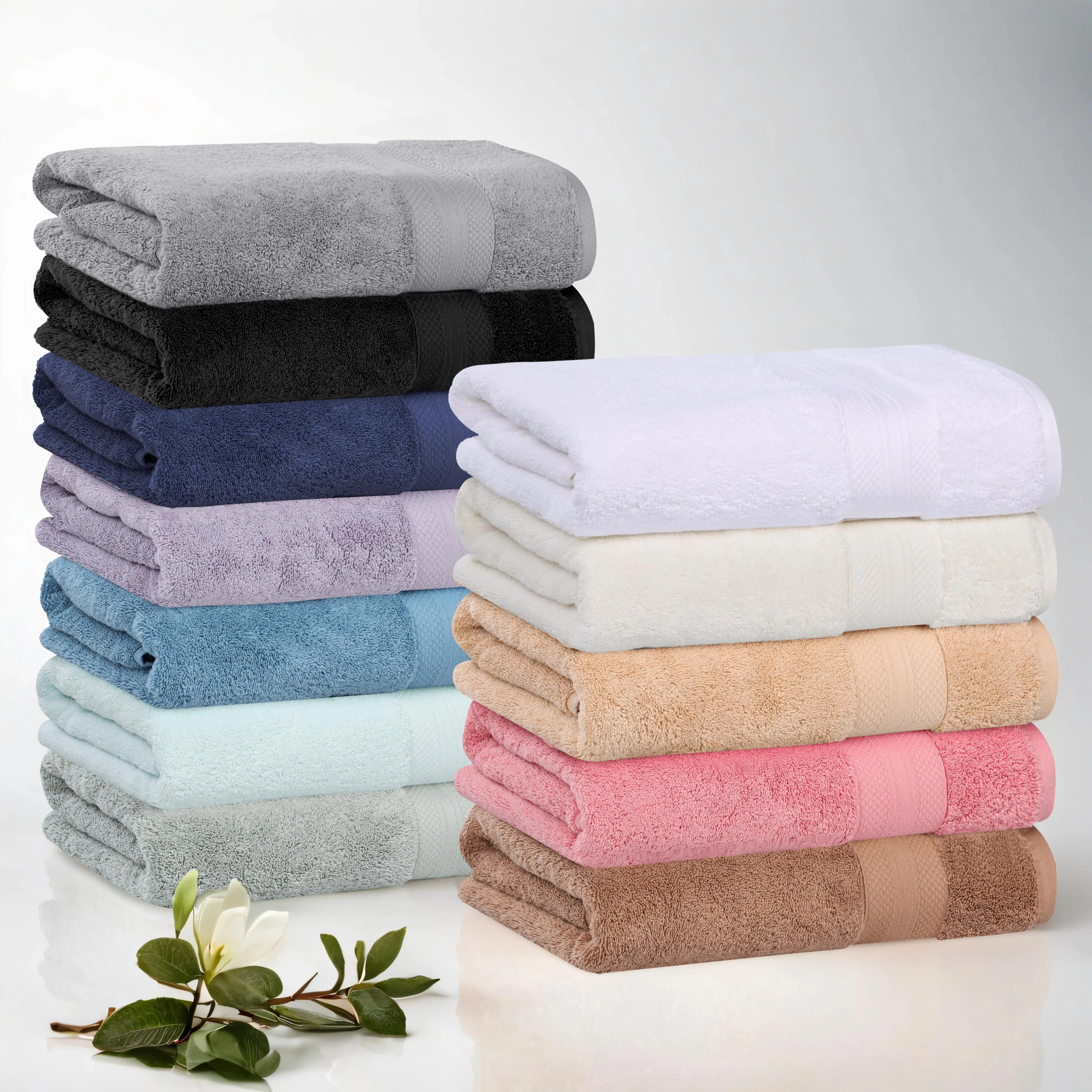 Aria Turkish Cotton Super Absorbent Assorted Towel Set Collection