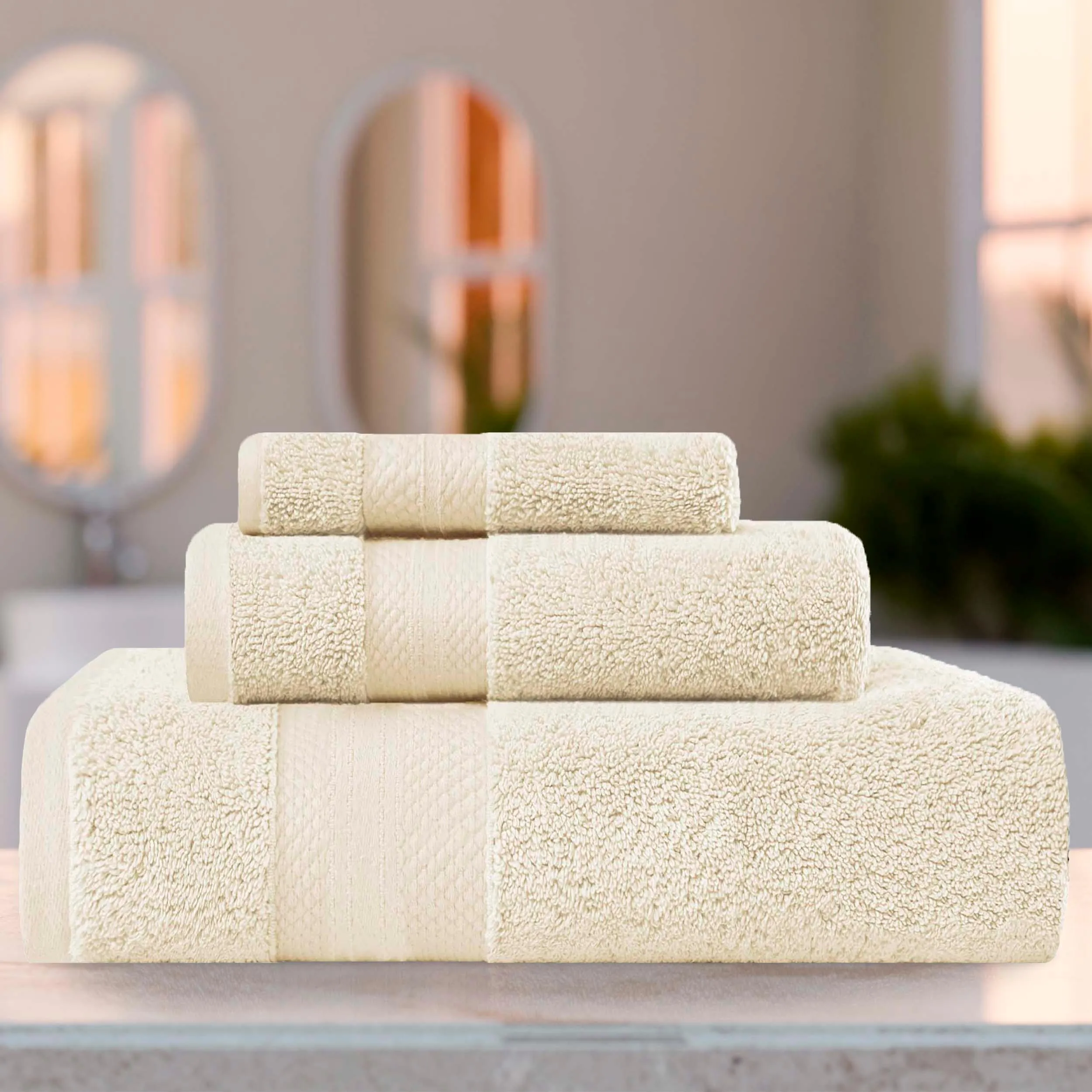 Aria Turkish Cotton Super Absorbent Assorted Towel Set Collection