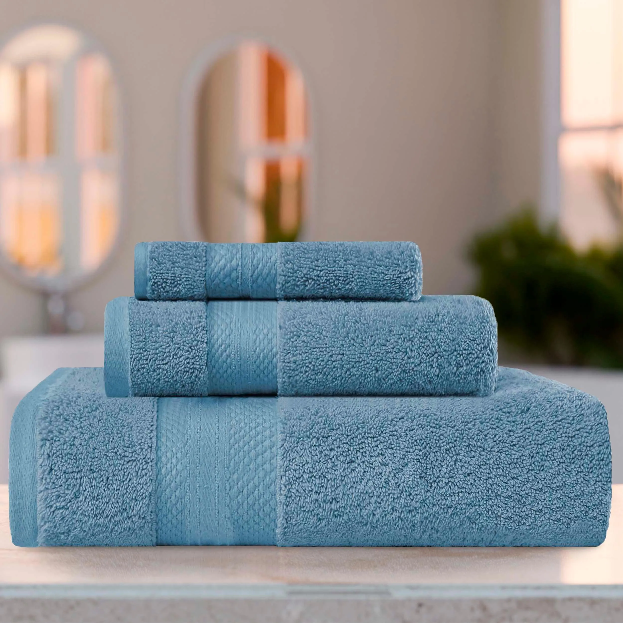 Aria Turkish Cotton Super Absorbent Assorted Towel Set Collection