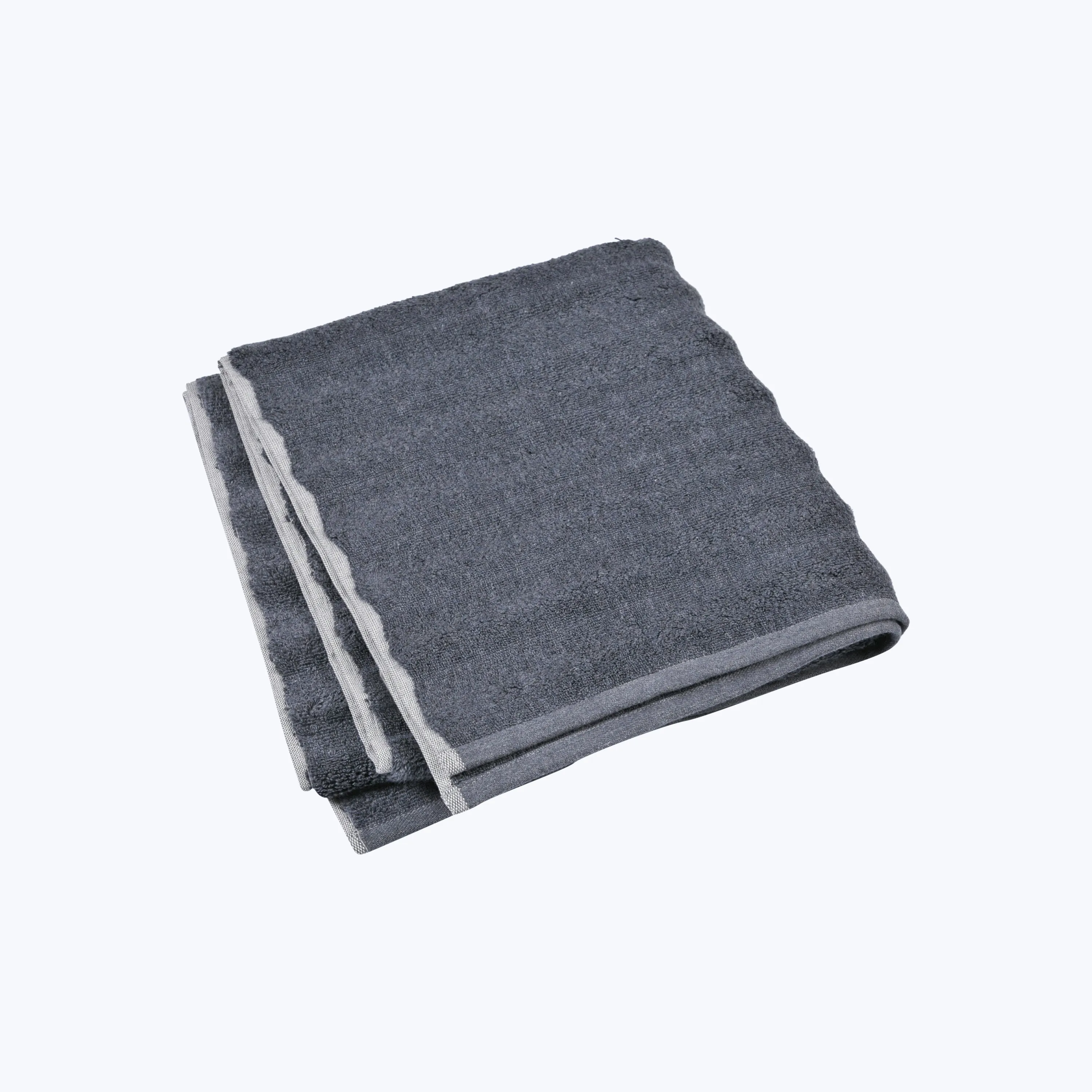 Ash Ribbed Bath Towel