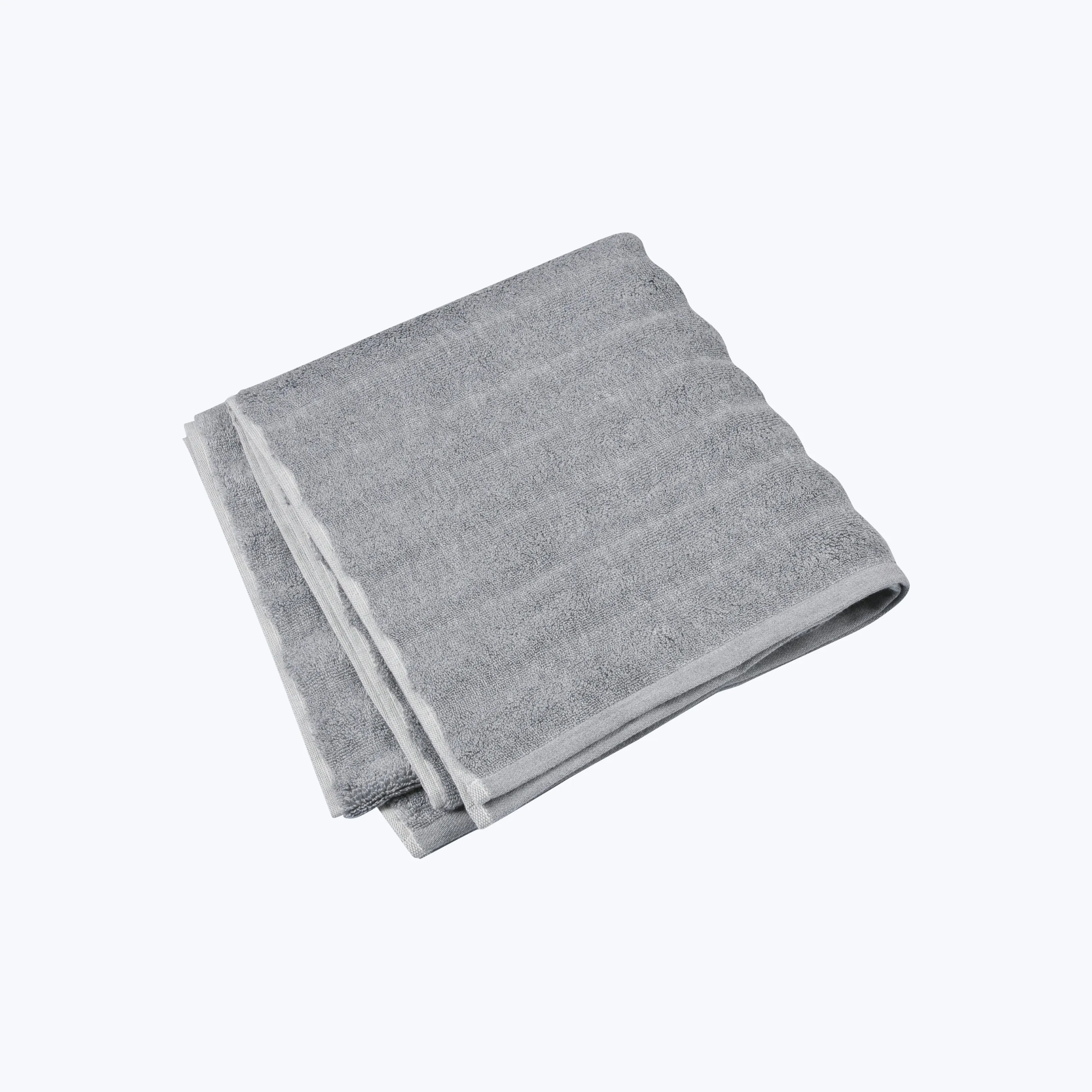 Ash Ribbed Bath Towel