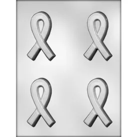 Awareness Ribbon 3 3/8" Chocolate Mold Ice Tray Soap Making Plaster Crafting Concrete Crafts