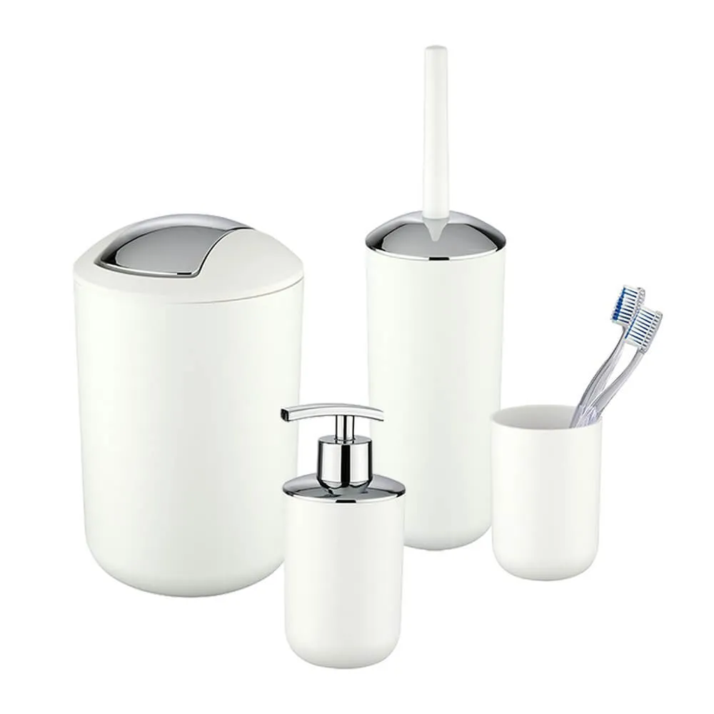 Barcelona 4 Piece Bathroom Accessories Set White