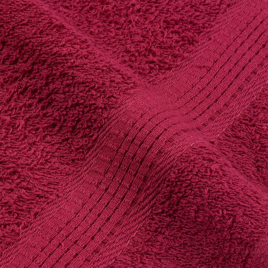 Bath Towels 2 pcs Bordeaux 100x150 cm 360 gsm 100% Cotton