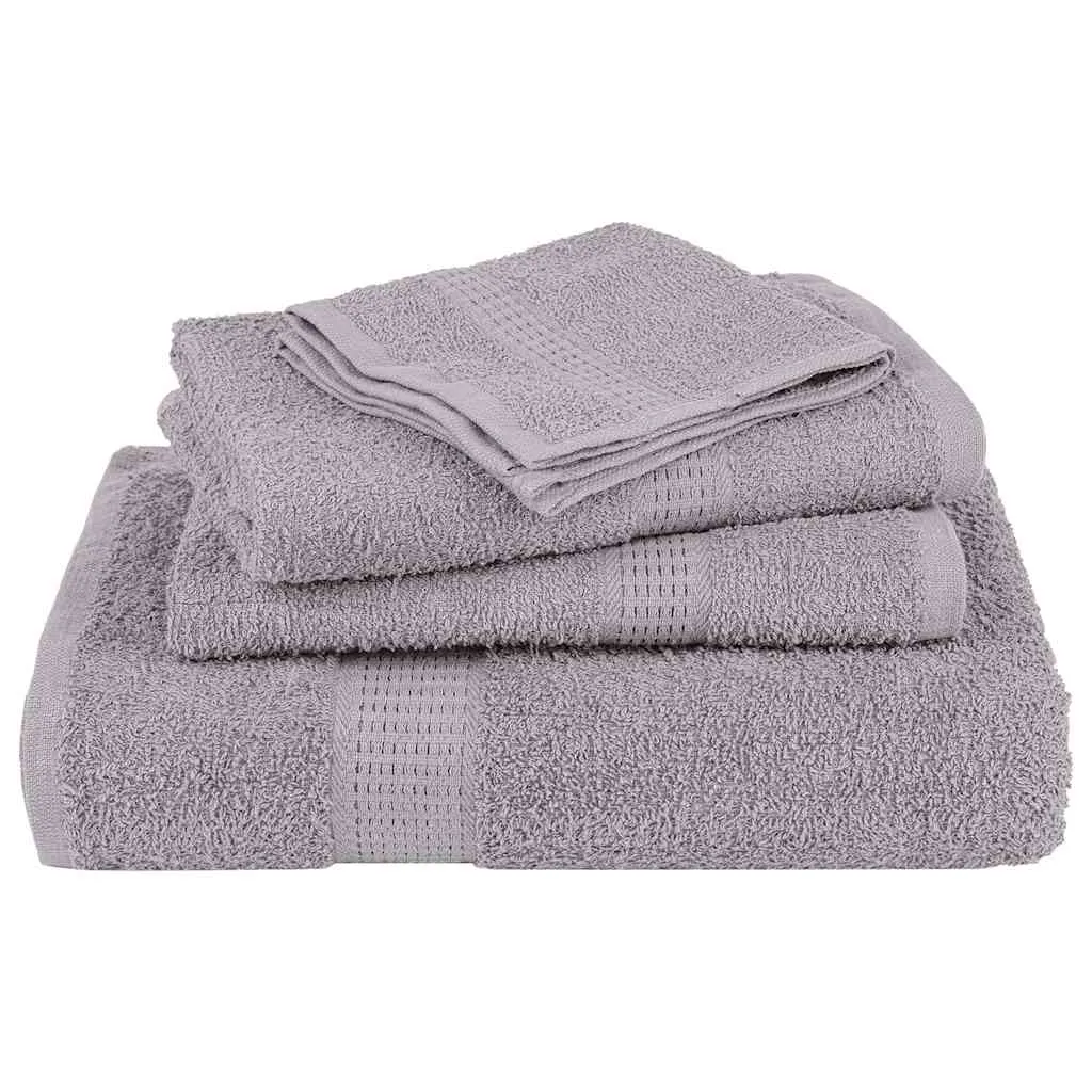 Bath Towels 2 pcs Grey 100x150 cm 360 gsm 100% Cotton