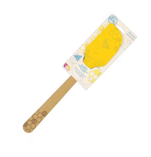 Bee Beechwood and Silicone Spatula