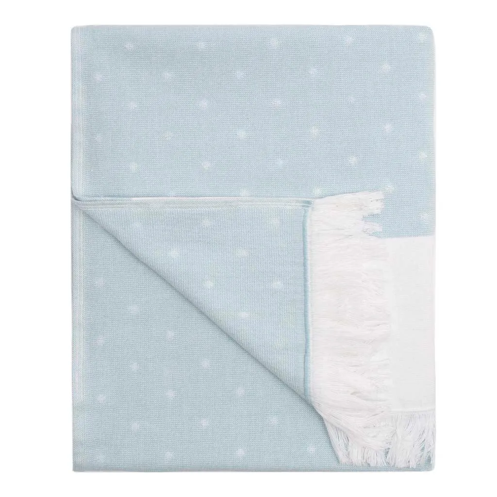 Blue Dot Fouta Towel Essentials Bundle (2 Wash   2 Hand   2 Bath Towels)