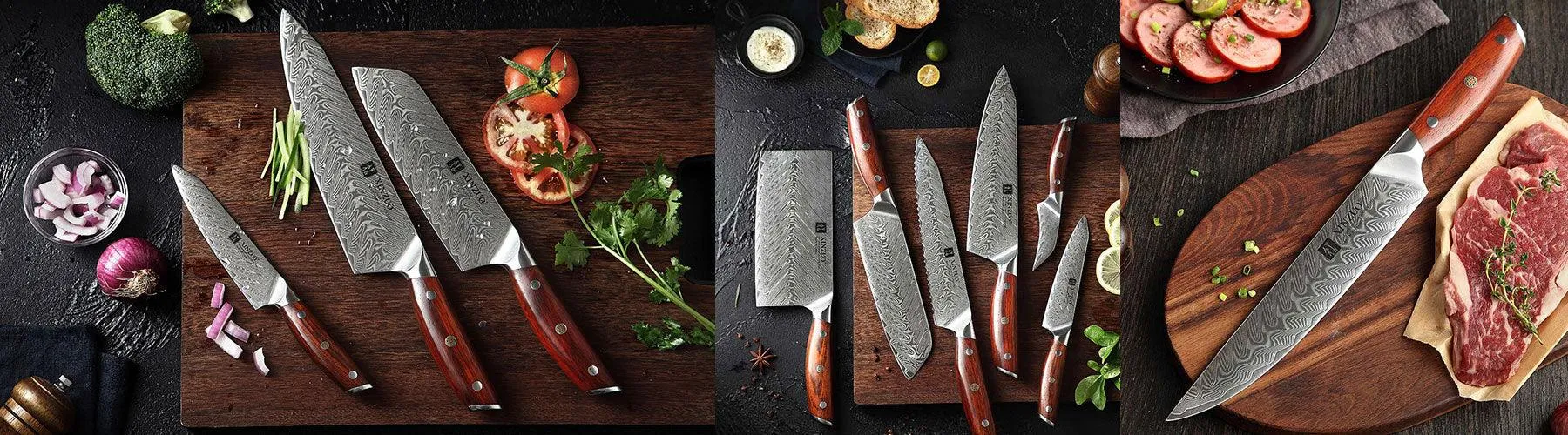 Build Your Own Damascus Kitchen Knife Set with Xinzuo's YI Series Damascus Knives