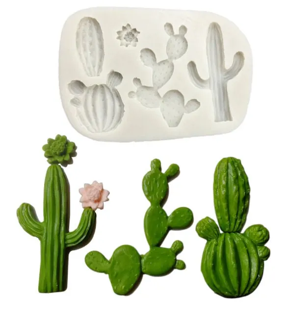 Cactus Mold, Succulent Plants Cake Decoration Mold, Fondant Mold, Silicone Chocolate Mold, Candy Mold, Resin Mold, Polymer Clay Mold