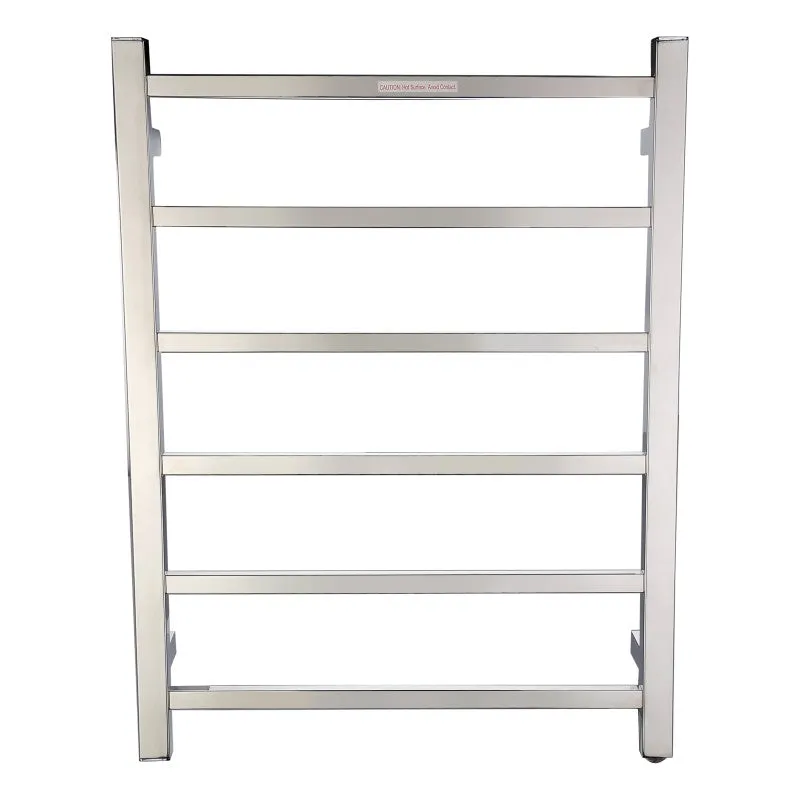 Charles Series 6-Bar Stainless Steel Wall Mounted Electric Towel Warmer Rack in Polished Chrome