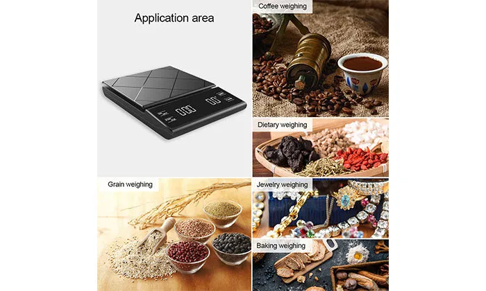 Coffee Scale with Timer Digital Kitchen Scale