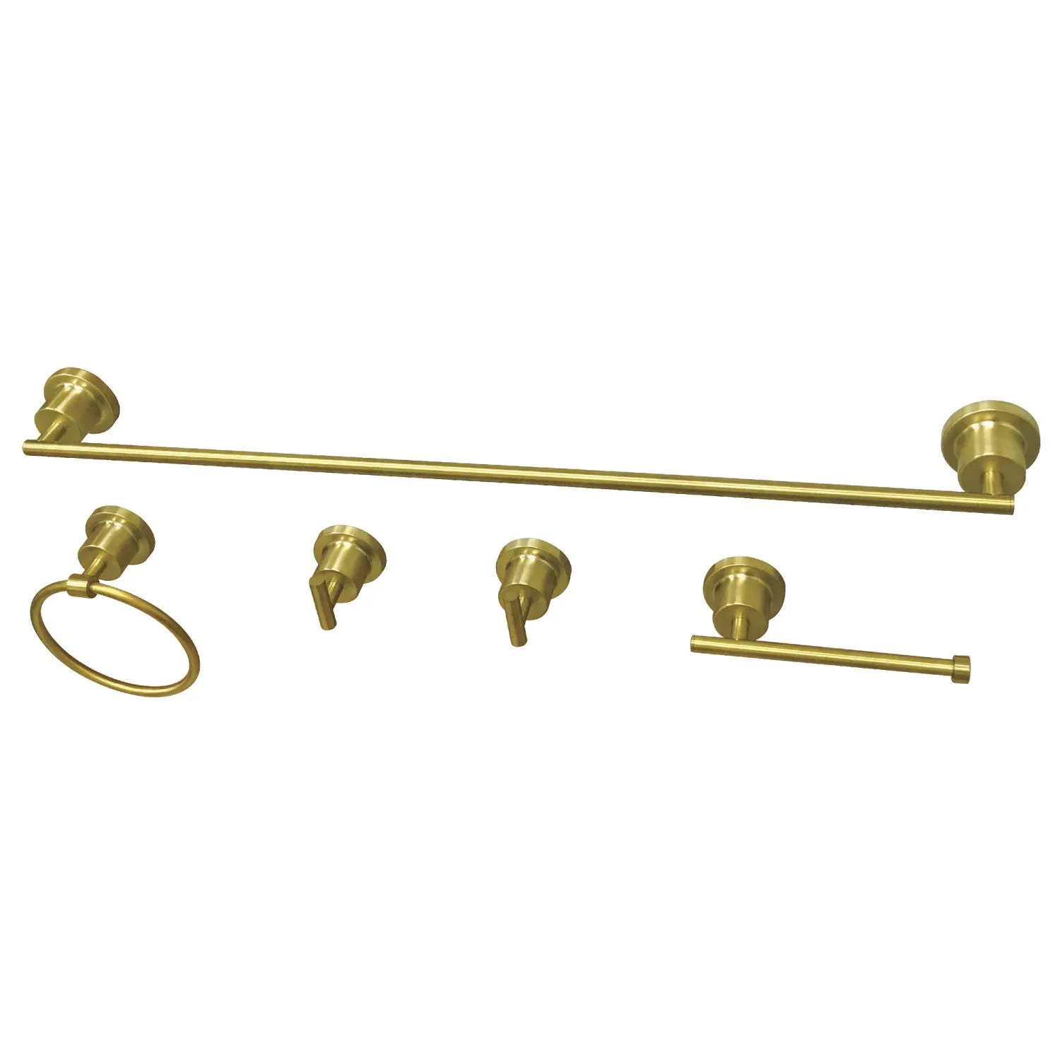 Concord BAH82134478SB 5-Piece 24-Inch Towel Bar Bathroom Accessory Set, Brushed Brass