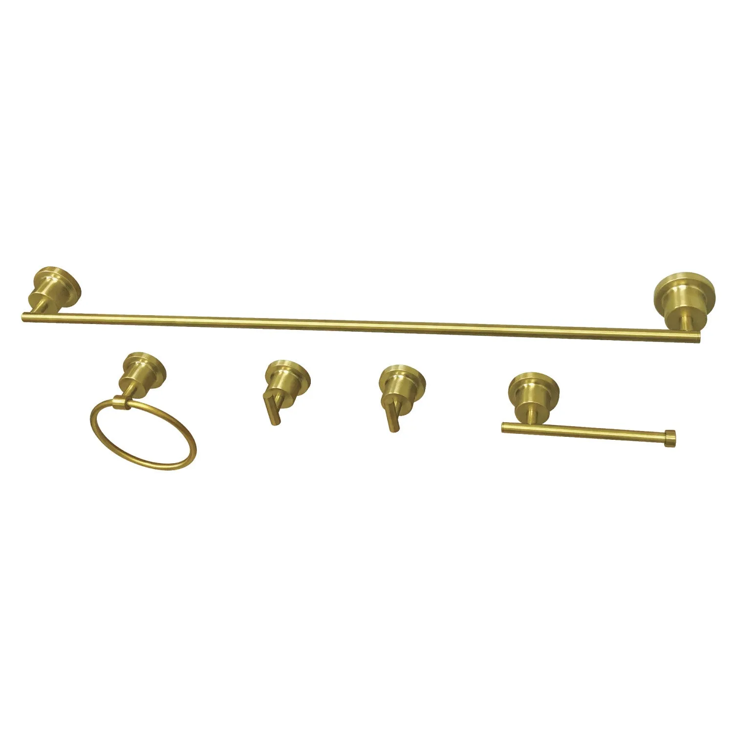 Concord BAH8230478SB 5-Piece 30-Inch Towel Bar Bathroom Accessory Set, Brushed Brass