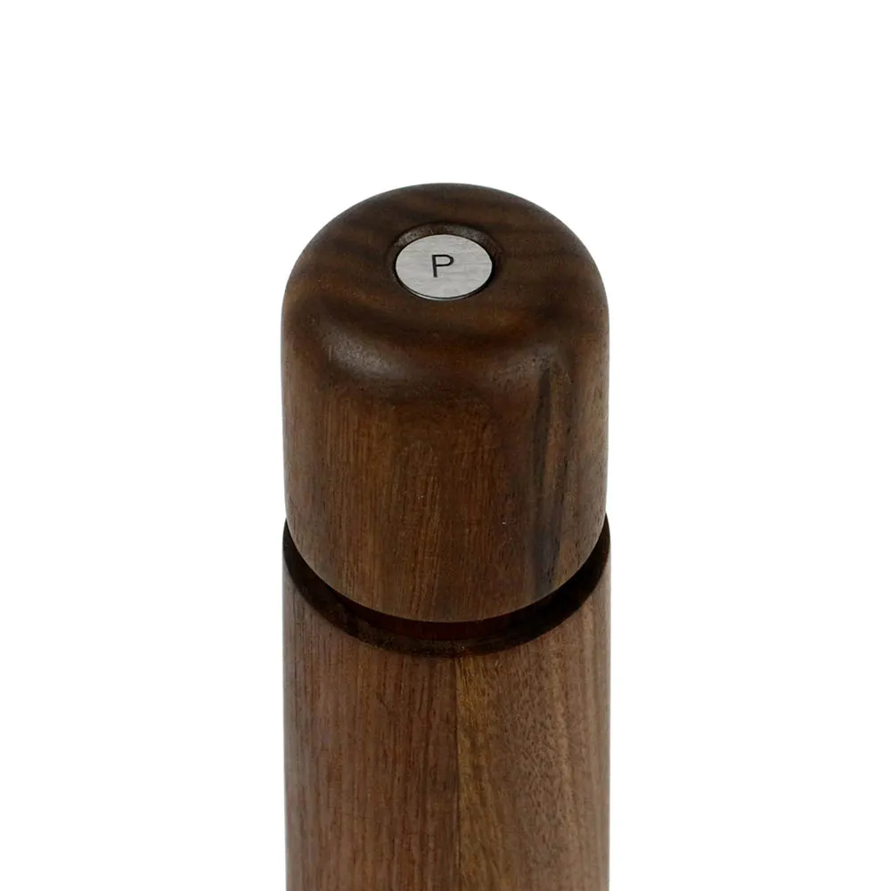 CrushGrind Stockholm Salt and Pepper Mill Patented Ceramic Grinder Walnut 6.6"