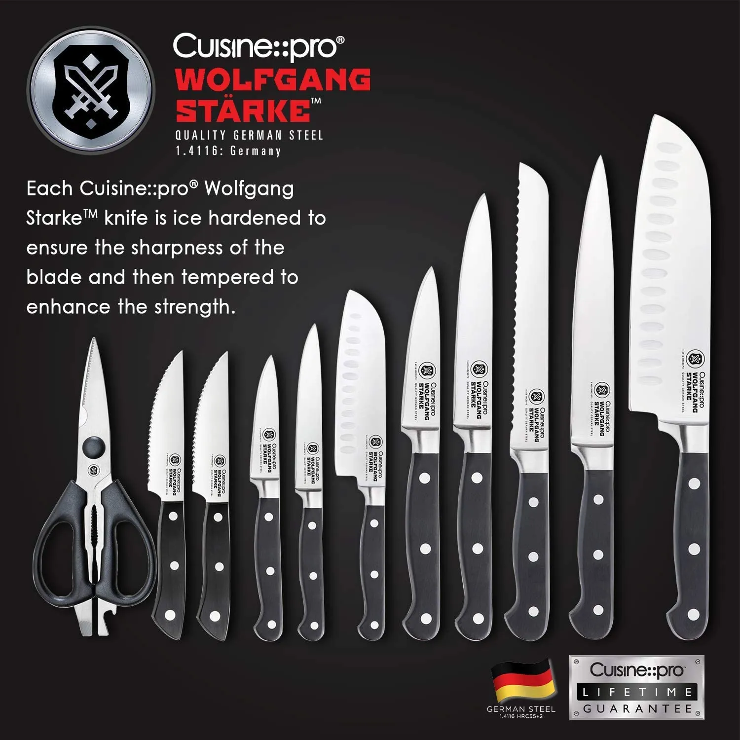 Cuisine::pro Wolfgang Starke Kutchin Knife Block 11Pc