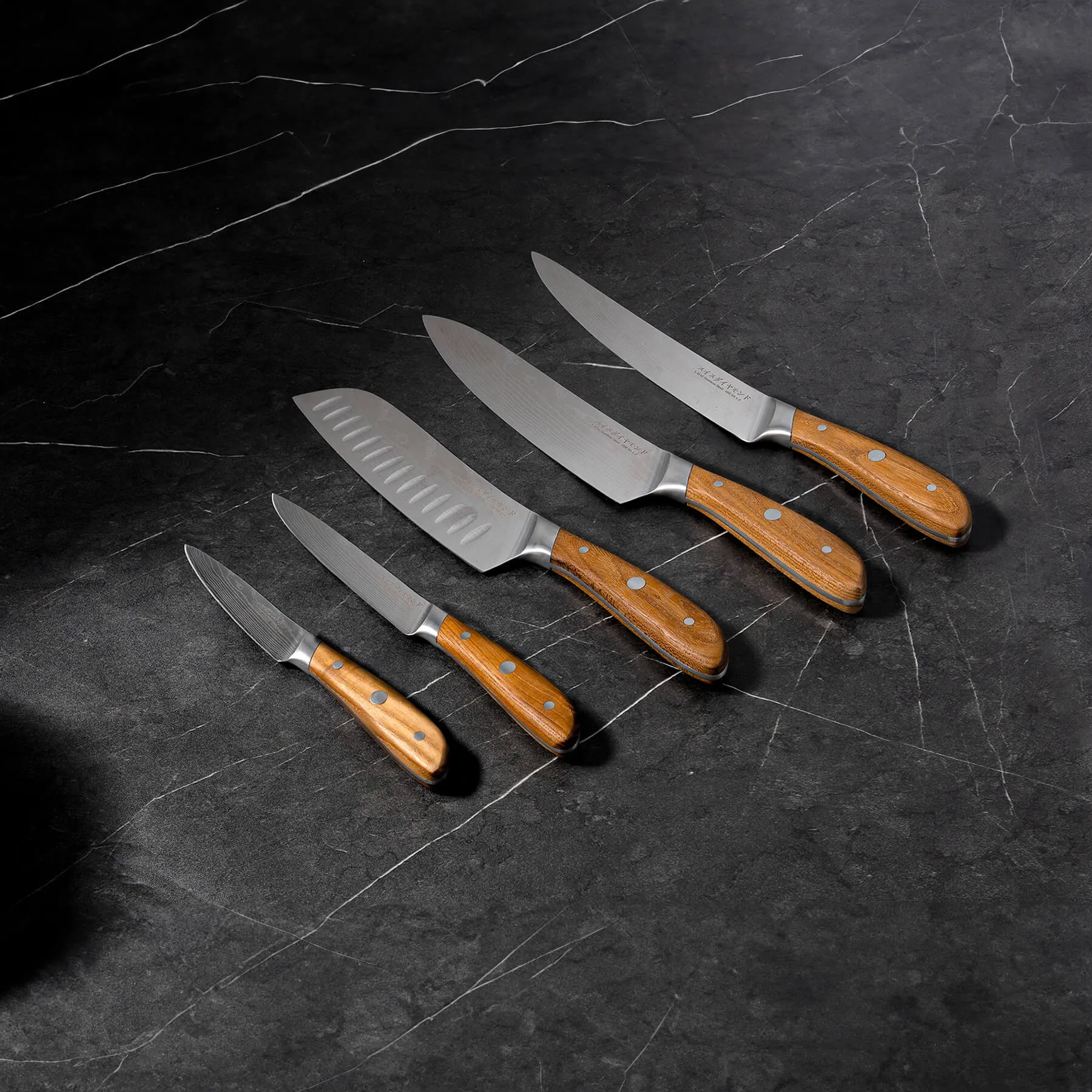 Damascus 5-Piece Knife Set