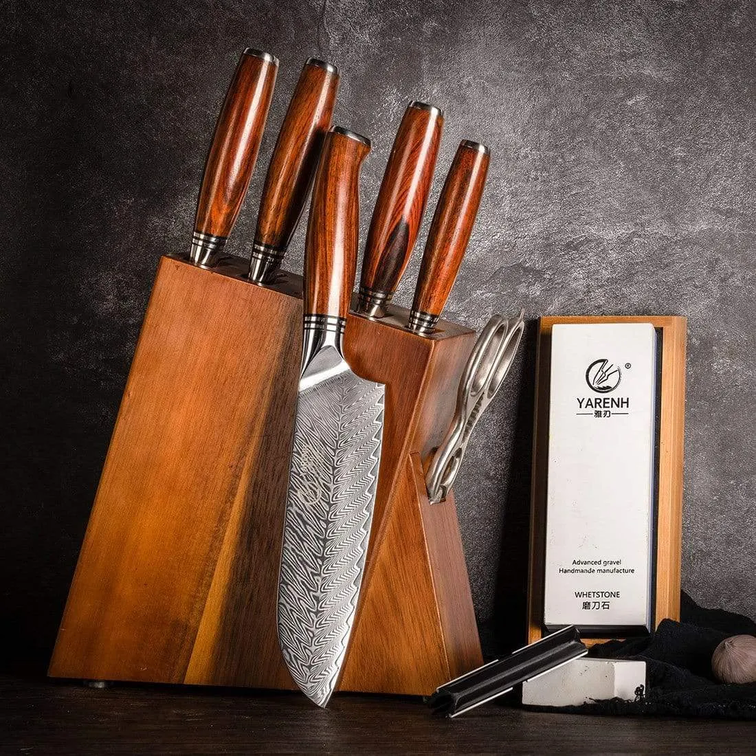 Damascus Kitchen Chef Knife Set 8 Piece-FYW Series