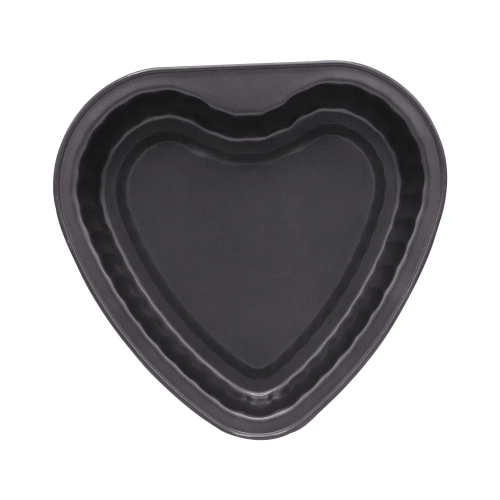 Fluted Heart Cake Baking Mold Non Stick 17cm