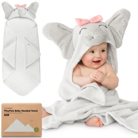 Girls Elephant Hooded Towel