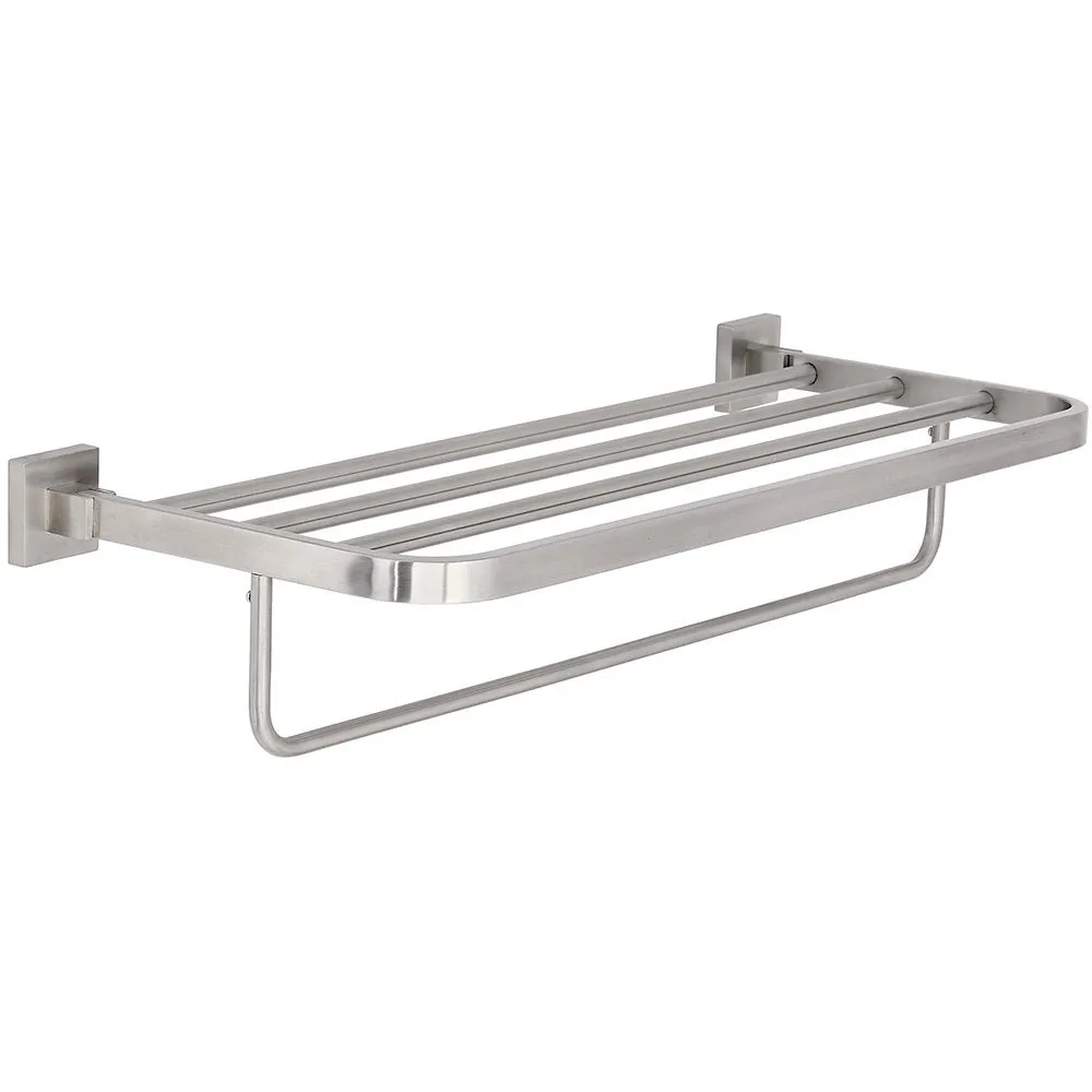 Hamilton Hills Modern Flat Brushed Nickel Towel Rack | Clean Lines & Premium Quality