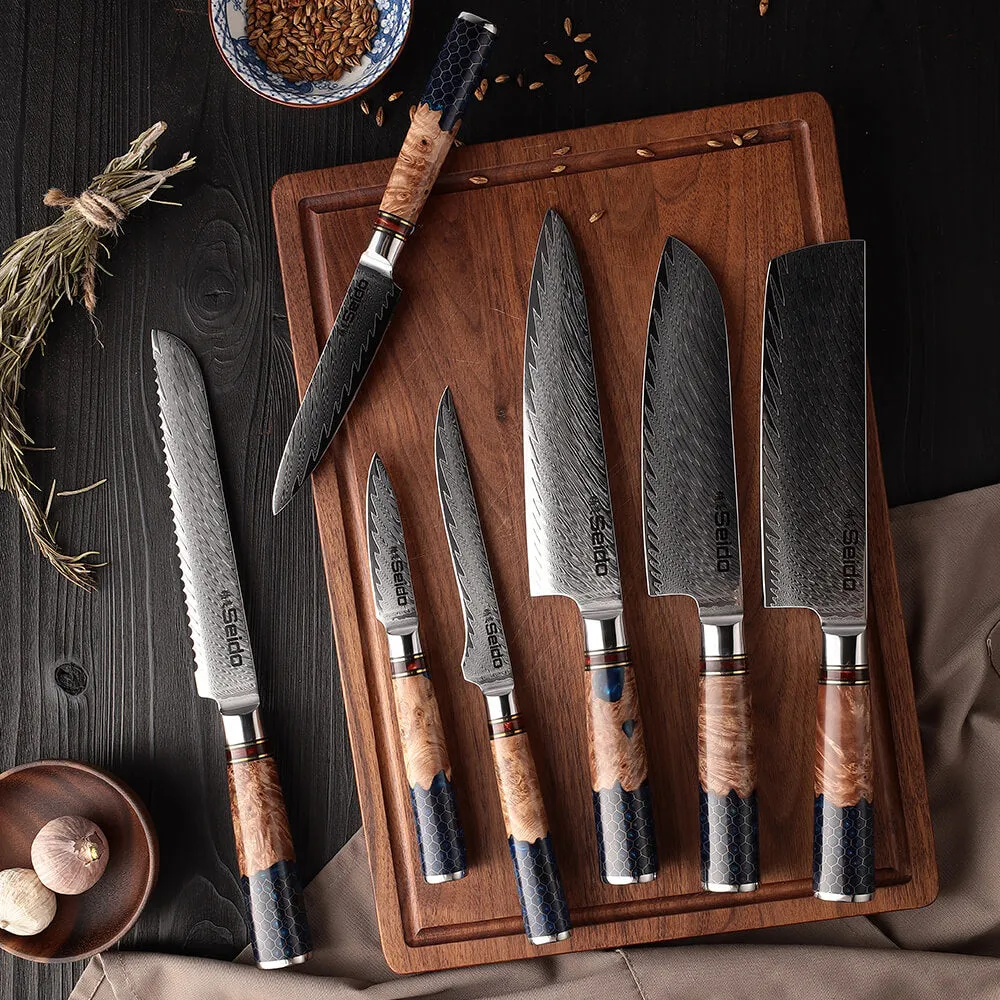 Hanikamu VG10 Damascus Chef Knife Set