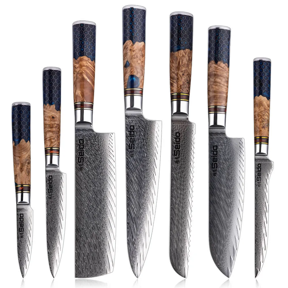 Hanikamu VG10 Damascus Chef Knife Set