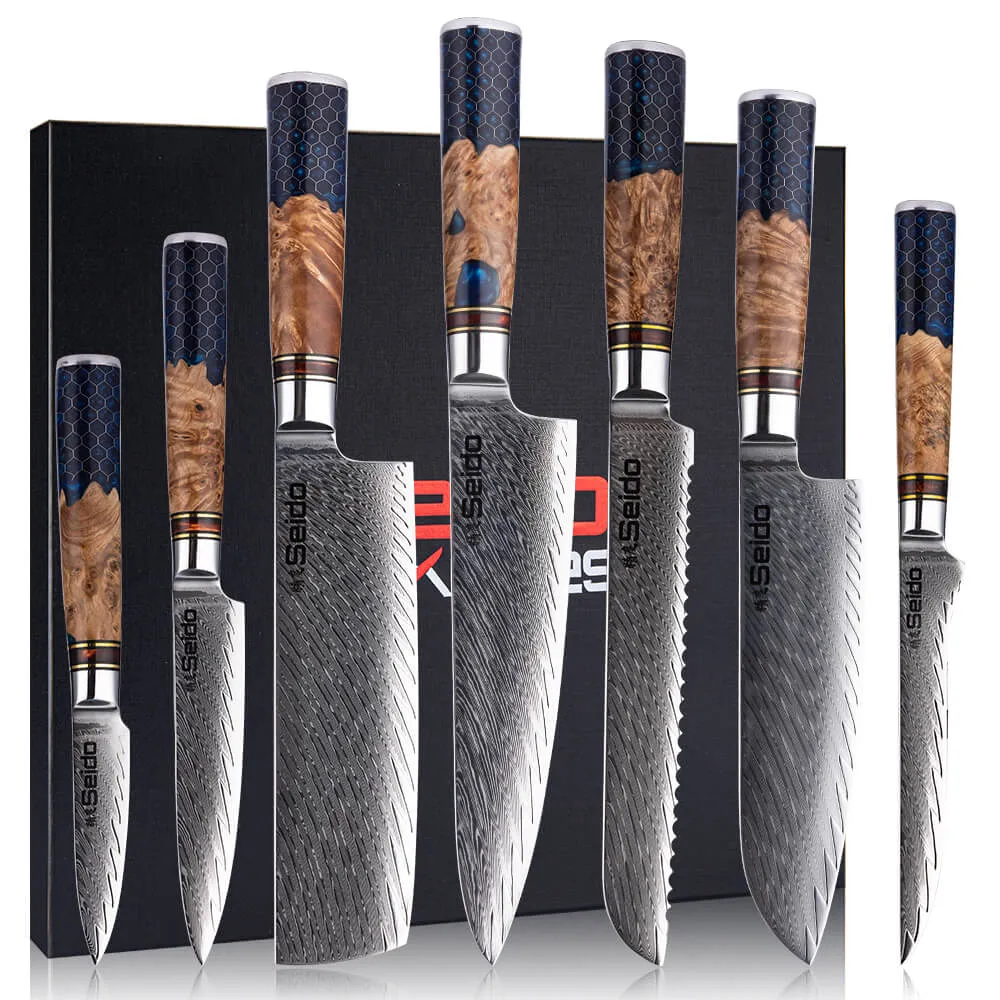 Hanikamu VG10 Damascus Chef Knife Set