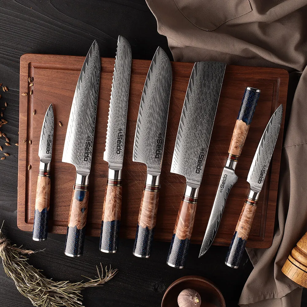 Hanikamu VG10 Damascus Chef Knife Set