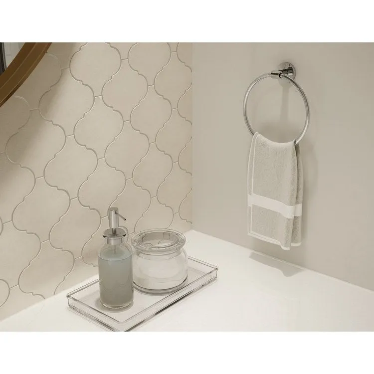 Identity Four-Piece Bath Accessory Set with Toilet Paper Holder, Robe Hook, Towel Ring, and 18" Towel Bar