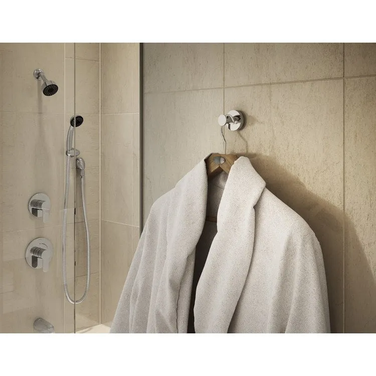 Identity Four-Piece Bath Accessory Set with Toilet Paper Holder, Robe Hook, Towel Ring, and 18" Towel Bar