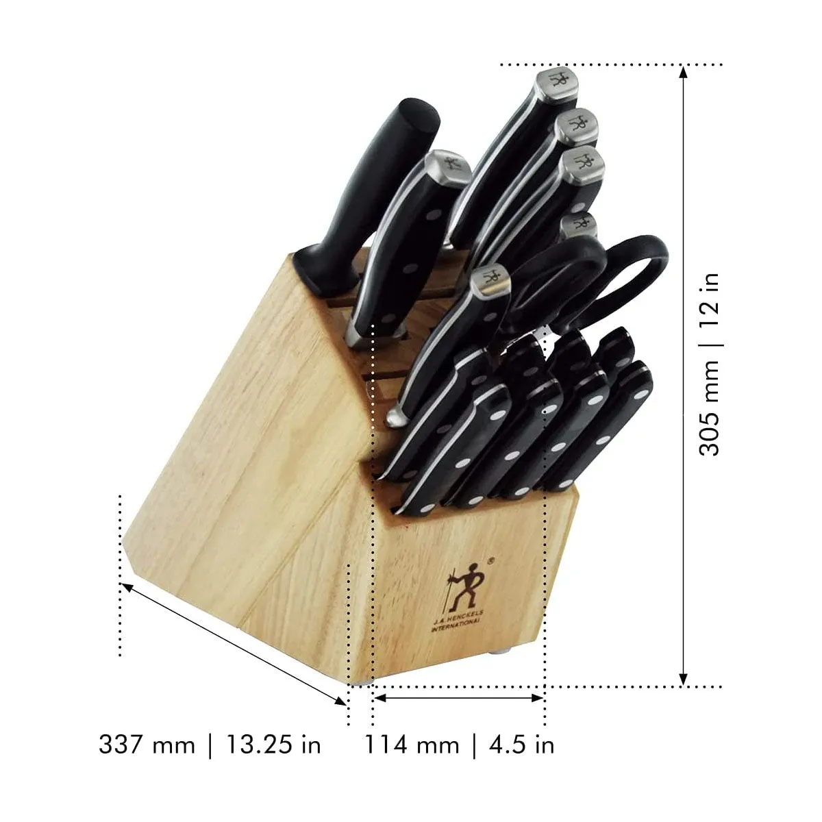 J.A. Henckels International Forged Premio 17-Piece Knife Block Set