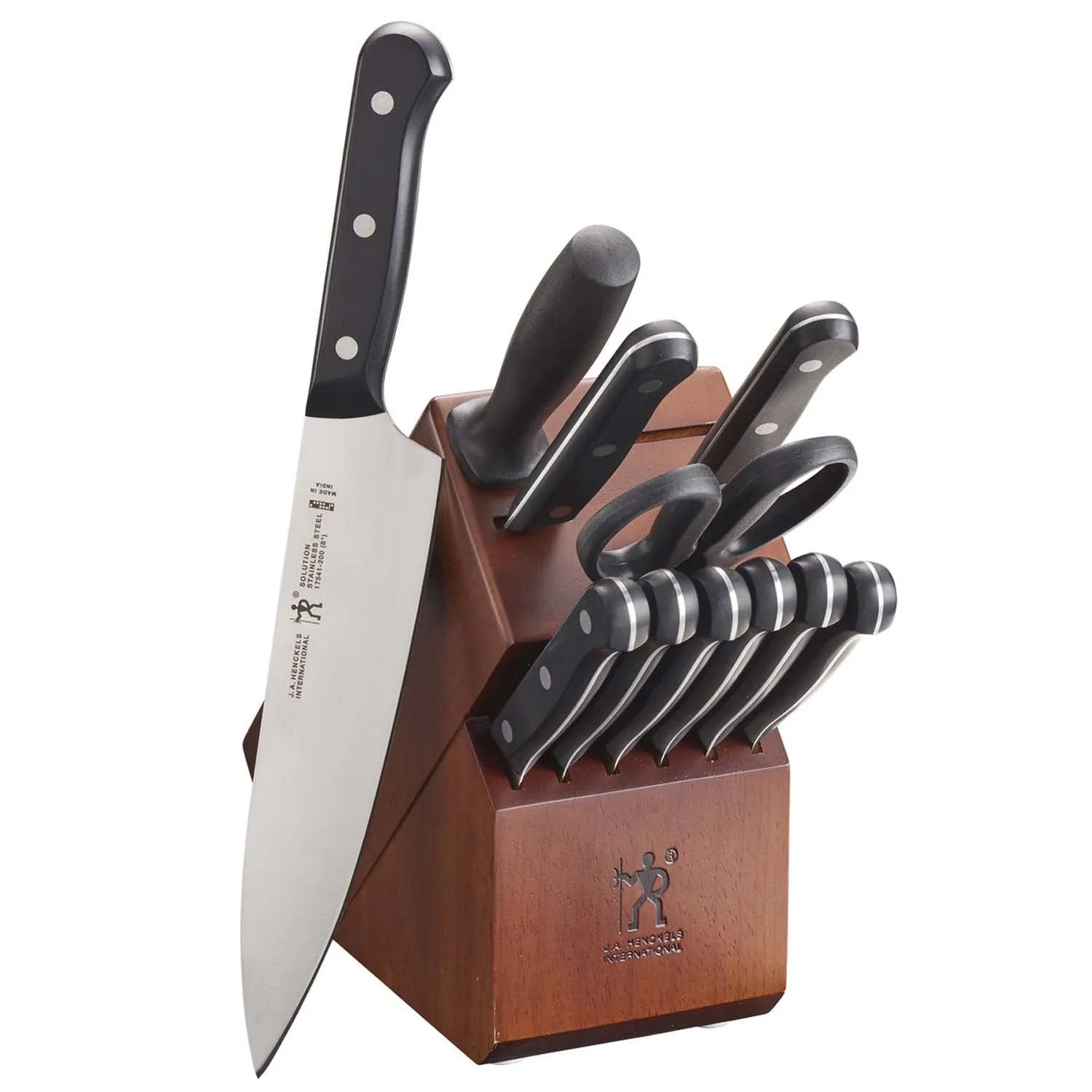 J.A. Henckels International Solution 12-Pc Knife Block Set