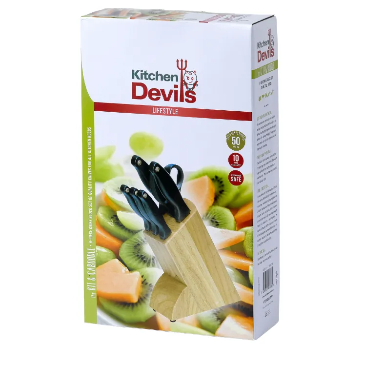 Kitchen Devils Lifestyle Knife Block with Knives & Scissors