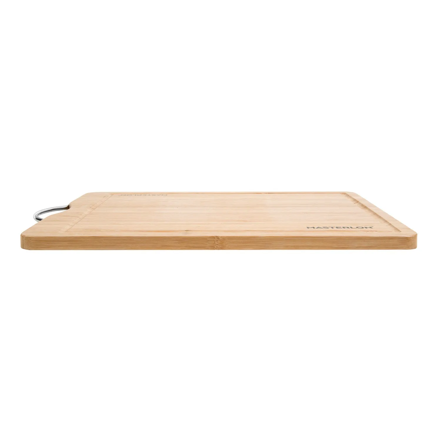 MASTERPAN 4-Pc Knife Set with Bamboo Cutting Board, 12x16" (30x40cm)