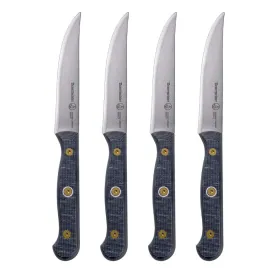 Messermeister Custom 4 Piece 5" Steak Knife Set Handcrafted Hand Wash Only