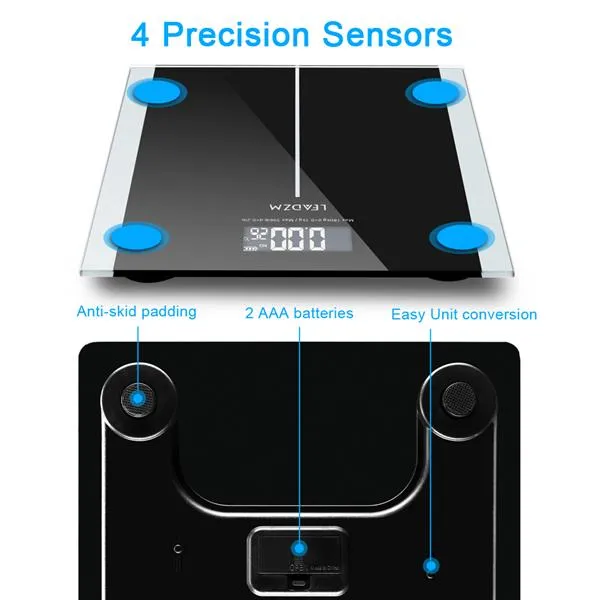 Multi-Functional Electronic Weight Scale LED Digital Body Scale for People Aged 7-99 Years Old