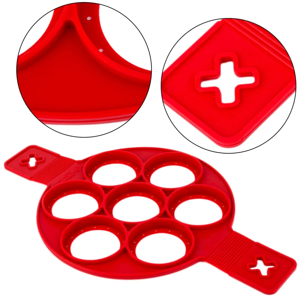 Non-Stick Silicone Pancake and Egg Mold ( 3 pcs set)