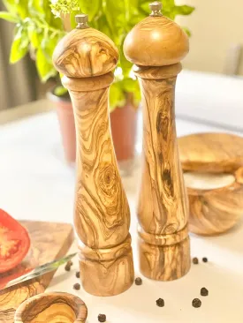 NOW Olive Wood Salt Grinder